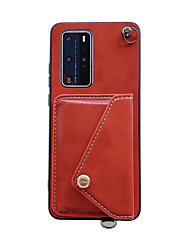 cheap -Phone Case For Samsung Galaxy Wallet Card S21 S20 Ultra Plus FE Note 20 Ultra S10 S10 Plus Wallet Four Corners Drop Resistance with Removable Cross Body Strap Solid Colored PU Leather