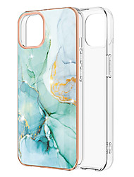 cheap -Phone Case For Apple Classic Series iPhone 13 Pro Max 12 11 Bumper Frame Plating Soft Edges Marble TPU