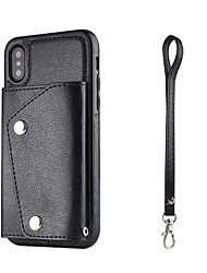 cheap -Phone Case For Apple Wallet Card iPhone 13 Pro Max 12 Mini 11 X XR XS Max 8 7 Dustproof with Removable Cross Body Strap Card Holder Slots Solid Colored TPU PU Leather
