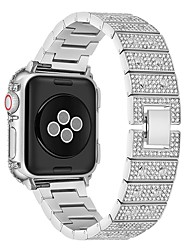 cheap -1pc Smart Watch Band Compatible with Apple iWatch 38/40/41mm 42/44/45mm Stainless Steel Luxury Adjustable Bling Diamond Jewelry Bracelet for iWatch Smartwatch Strap Wristband for Series 7 / SE