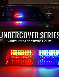 cheap -16leds Police Lights Car LED Strobe Light Red Blue Signal Lamps Flash Dash Emergency Flashing Windshield Warning Light 12V