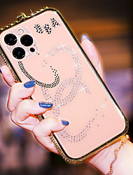 cheap -Phone Case For Apple Back Cover iPhone 13 iPhone 13 Pro iPhone 13 12 11 Pro Max Bumper Frame Rhinestone Crystal Diamond Acrylic