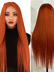 cheap -Orange Straight 13X4 Lace Front Human Hair Wigs With Baby Hair Brazilian Straight Remy Hair For Women 150%/180% Density