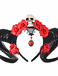 cheap -Cosplay Retro Vintage Gothic Lolita Punk &amp; Gothic Masquerade Hair Accessories Horns Women&#039;s Costume Red Vintage Cosplay Party / Headwear