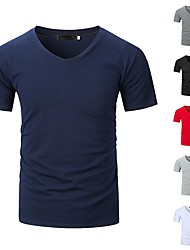 cheap -Men&#039;s Hiking Tee shirt Tee Tshirt Top Outdoor Breathable Quick Dry Lightweight Summer White Black Light Grey Climbing Camping / Hiking / Caving Traveling