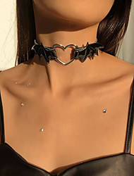 cheap -1pc Tattoo Choker Necklace For Women&#039;s Street Sport Birthday Party Leather Alloy Classic Heart