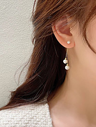 cheap -1 Pair Stud Earrings For Women&#039;s Sport Birthday Beach Imitation Pearl Alloy Classic Fashion