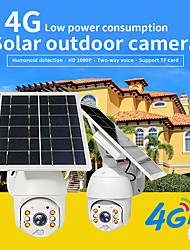 cheap -4G Solar Surveillance Camera Low Power Dome Night Vision Full Color Power Supply Remote HD Camera