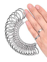 cheap -US Measuring Finger Circumference Measure Finger Aluminum Alloy Ring Gauges Sizer Meter Hand Loop Jewellery Measuring Ring Tool Size 0-13