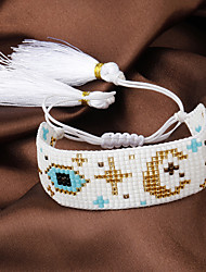 cheap -Women&#039;s Bracelet Braided Evil Eye Fashion Boho Glass Bracelet Jewelry White For Party Evening Gift Beach