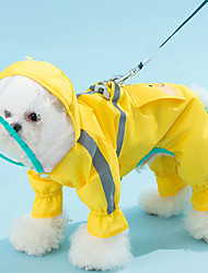 cheap -Dog Cat Rain Coat Solid Colored Fashion Cute Holiday Casual / Daily Dog Clothes Puppy Clothes Dog Outfits Soft Yellow Costume for Girl and Boy Dog Waterproof Material XS S M L XL 2XL