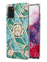 cheap -Phone Case For Samsung Galaxy Back Cover S21 S20 Ultra Plus FE A72 A52 A42 A71 Galaxy A22 5G Galaxy A22 4G Plating Ring Holder Ultra-thin Flower TPU PC