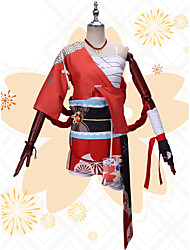 cheap -Genshin Impact Yoimiya Cosplay Costume Wig Women&#039;s Clothing Video Game Costume Full Set