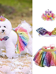 cheap -Pet Dog Hawaiian Costume, Includes Puppy Dog&#039;s Cool dress Summer Clothes, Funny Cute Dog Retro Fashion a Colorful Dress for Small to Medium Dog