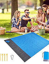 cheap -2x2.1m Waterproof Pocket Beach Blanket Folding Camping Mat Mattress Portable Lightweight Mat Outdoor Picnic Mat Sand Beach Mat