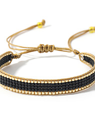 cheap -Women&#039;s Bracelet Classic Weave Simple Fashion Glass Bracelet Jewelry White / Black For Gift Daily Beach