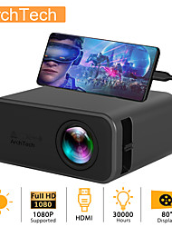 cheap -ArchTech YT500 LED Mini Projector 320x240 Pixels Supports 1080P HDMI-compatible USB Audio Portable Home Media Vid Home Theater Video Beamer VS YG300