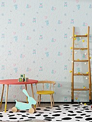 cheap -Solid Color Home Decoration Comtemporary Modern Wall Covering, Non-woven fabric Material Adhesive required Wallpaper, Room Wallcovering
