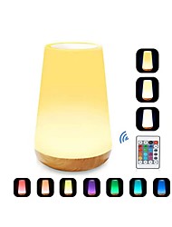 cheap -LED Night Light Bedside Table Lamp for Baby Kids Room Bedroom Outdoor, Dimmable Eye Caring Desk Lamp with Color Changing Touch Senor Remote Control USB Rechargeable