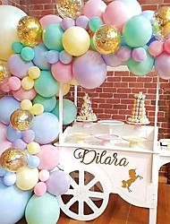 cheap -Pastel Balloons Garland Arch Kit 5 12 18 inch Macaron Color Pastel Party Balloons Set and Gold Confetti Balloons for Wedding Birthday Baby Shower Party Mother&#039;s Day Decorations