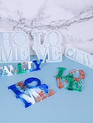 cheap -Love Family Home Mold Silicone Word Sign Epoxy Casting Mold DIY Table House Decoration