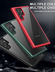 cheap -Phone Case For Samsung Galaxy Back Cover S22 S22 Plus S22 Ultra Four Corners Drop Resistance Soft Edges Shockproof Solid Colored TPU PC