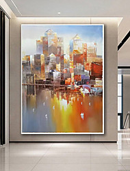 cheap -Handmade Oil Painting CanvasWall Art Decoration Abstract Knife Painting Street Scene Landscapefor Home Decor Rolled Frameless Unstretched Painting