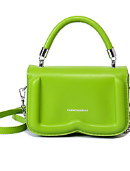 cheap -Women&#039;s Crossbody Bag Shoulder Bag Handbag PU Leather Buttons Zipper Solid Color Daily Outdoor Green Black Gray Pink