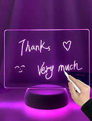 cheap -DIY 3D Note Board Creative Led Night Light 16 Color Change USB Message Board Remote Control &amp; Touch Message Board Light With Pen Great Gift for Girls Boys Children