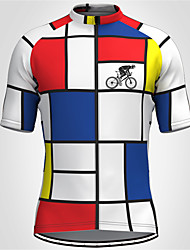 cheap -21Grams® Men&#039;s Short Sleeve Cycling Jersey Bike Top Mountain Bike MTB Road Bike Cycling White Spandex Polyester Breathable Quick Dry Moisture Wicking Sports Clothing Apparel / Athleisure