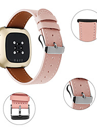 cheap -1pc Smart Watch Band Compatible with Fitbit Versa 3 / Sense Genuine Leather Smartwatch Strap Solo Loop Leather Loop Replacement  Wristband