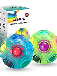 cheap -Magic Rainbow Puzzle Ball Speed Cube Ball Puzzle Game Fun Stress Reliever Magic Ball Brain Teaser Fidget Toys for Teenager Teens &amp; Adults- 2 Pack (GreenBlue