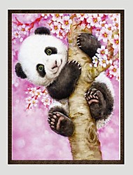 cheap -5D Diy Diamond Painting Panda On Peach Tree Cross Stitch Decorative Painting Full Of Diamonds Factory Direct Sales