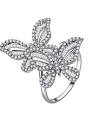 cheap -May polly New two butterfly square diamond rings