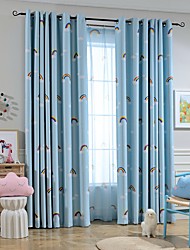 cheap -Two Panel Children&#039;s Room Cartoon Style Rainbow Print Blackout Curtains Living Room Bedroom Dining Room Study Curtains