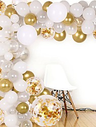 cheap -DIY Balloon Arch &amp; Garland kitParty Balloons Decoration Set Gold Confetti &amp; Silver &amp; White &amp; Transparent Balloons for Bridal &amp; Baby Shower Wedding Birthday Graduation Anniversary Party