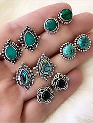 cheap -5 Pairs Stud Earrings Earrings Set For Women&#039;s Wedding Sport Engagement Resin Alloy Vintage Style Fashion