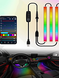 cheap -OTOLAMPARA 4 in 1 120W Car Interior Light RGB LED Decorative Light Strip With USB Port APP Wireless Remote Music Control Multiple Modes Car Foot Light