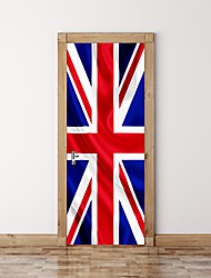 cheap -PVC Stickers 3D Self-adhesive Door Stickers Wall Stickers Bedroom Living Room Modern Decoration British Flag