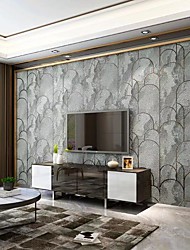 cheap -new chinese style marble pattern background wallpaper living room dining room bedroom 3d flocking deerskin velvet arc vertical stripe wallpaper