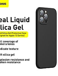 cheap -Baseus Liquid Silica Gel Protective Case For iPhone 13 Pro Max Full Body Protective Clear Soft Edges Transparent TPU