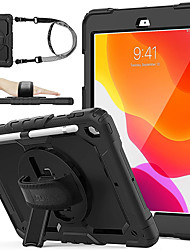 cheap -iPad 9th/ 8th/ 7th Generation Case 10.2 with Screen Protector Pencil Holder 360 Rotating Hand Strap &amp;Stand Drop-Proof Case for iPad 10.2 inch 2021/2020/2019