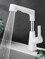 cheap -Bathroom Sink Faucet - Rotatable / Pull out / Pullout Spray Electroplated / Painted Finishes Centerset Single Handle One HoleBath Taps
