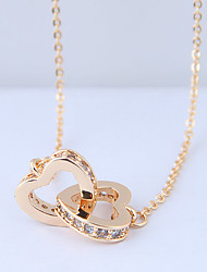 cheap -1pc Pendant Necklace For Women&#039;s Party Evening Street Sport Zircon Copper Classic Heart