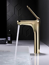 cheap -Bathroom Sink Faucet - Classic Chrome / Electroplated / Painted Finishes Free Assemblement Single Handle One HoleBath Taps