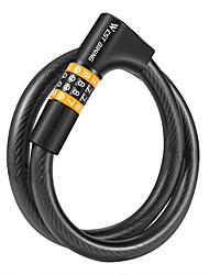 cheap -WEST BIKING® Bike Locks Safety For Triathlon Cycling Bicycle Zinc Alloy PVC(PolyVinyl Chloride) ABS Black