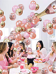 cheap -Lady Style Rose Gold Champagne Aluminum Film Balloon Set Birthday Party Reception Photo Decoration Party Balloons for Wedding Birthday Party Decorations