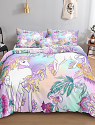 cheap -Cartoon Pattern 3-Piece Duvet Cover Set Hotel Bedding Sets Comforter Cover with Soft Lightweight Microfiber, Include 1 Duvet Cover, 2 Pillowcases (1 Pillowcase for Twin/Single)