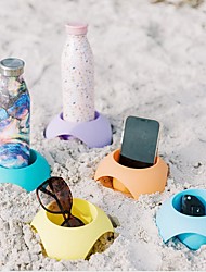 cheap -Portable Beach Cup Holder Cup Holder Outdoor Beach Camping Storage Tool Plastic Wine Glass Holder Snack Drink Cup Holder 15.55*14.5*7.5cm