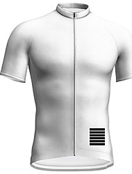 cheap -21Grams® Men&#039;s Short Sleeve Cycling Jersey Bike Jersey Top Mountain Bike MTB Road Bike Cycling White Spandex Polyester Breathable Quick Dry Moisture Wicking Sports Clothing Apparel / Athleisure